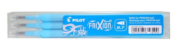 Pilot FriXion Ball 3 darabos betétszett közepes heggyel világoskék (BLS-FR-7-LB-S3) Pilot FriXion Ball 3 darabos betétszett közepes heggyel világoskék (BLS-FR-7-LB-S3)