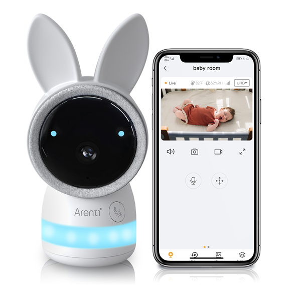 Arenti bébiőr AINANNY-CAM 3MP Wifi sírás- hőmérséklet- páratartalom figyelés microSD mikrofon hangszóró Arenti bébiőr AINANNY-CAM 3MP Wifi sírás- hőmérséklet- páratartalom figyelés microSD mikrofon hangszóró
