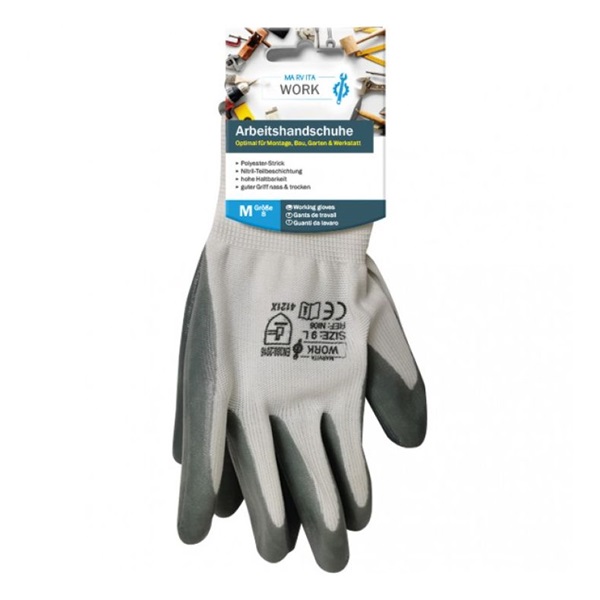 Marvita M-XL (poliészter/nitril) munkakesztyű Marvita M-XL (poliészter/nitril) munkakesztyű
