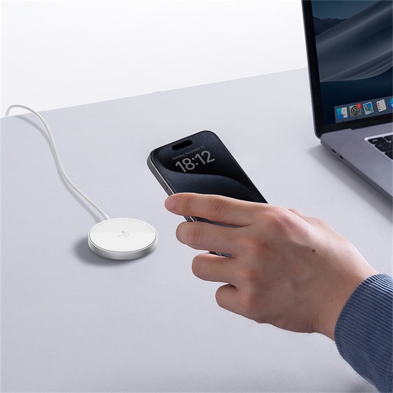 Baseus Simple Mini4 Air Magnetic vezeték nélküli töltő 15W Ezüst