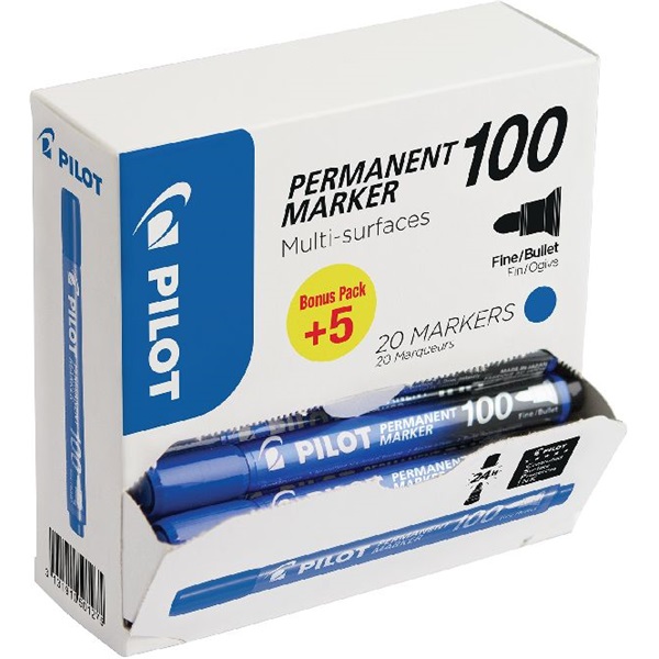 Pilot BT 100 20 db/csomag kék permanent marker Pilot BT 100 20 db/csomag kék permanent marker