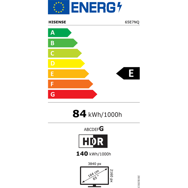 Hisense 65" 65E7NQ 4K UHD Smart QLED TV