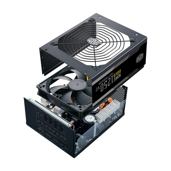 COOLER MASTER Moduláris MWE GOLD 1250 - V2 ATX 3.0 1250W, 14cm, 80+ Gold Tápegység 