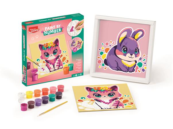 MAPED CREATIV  Paint by number Számfestő készlet cica és nyuszi