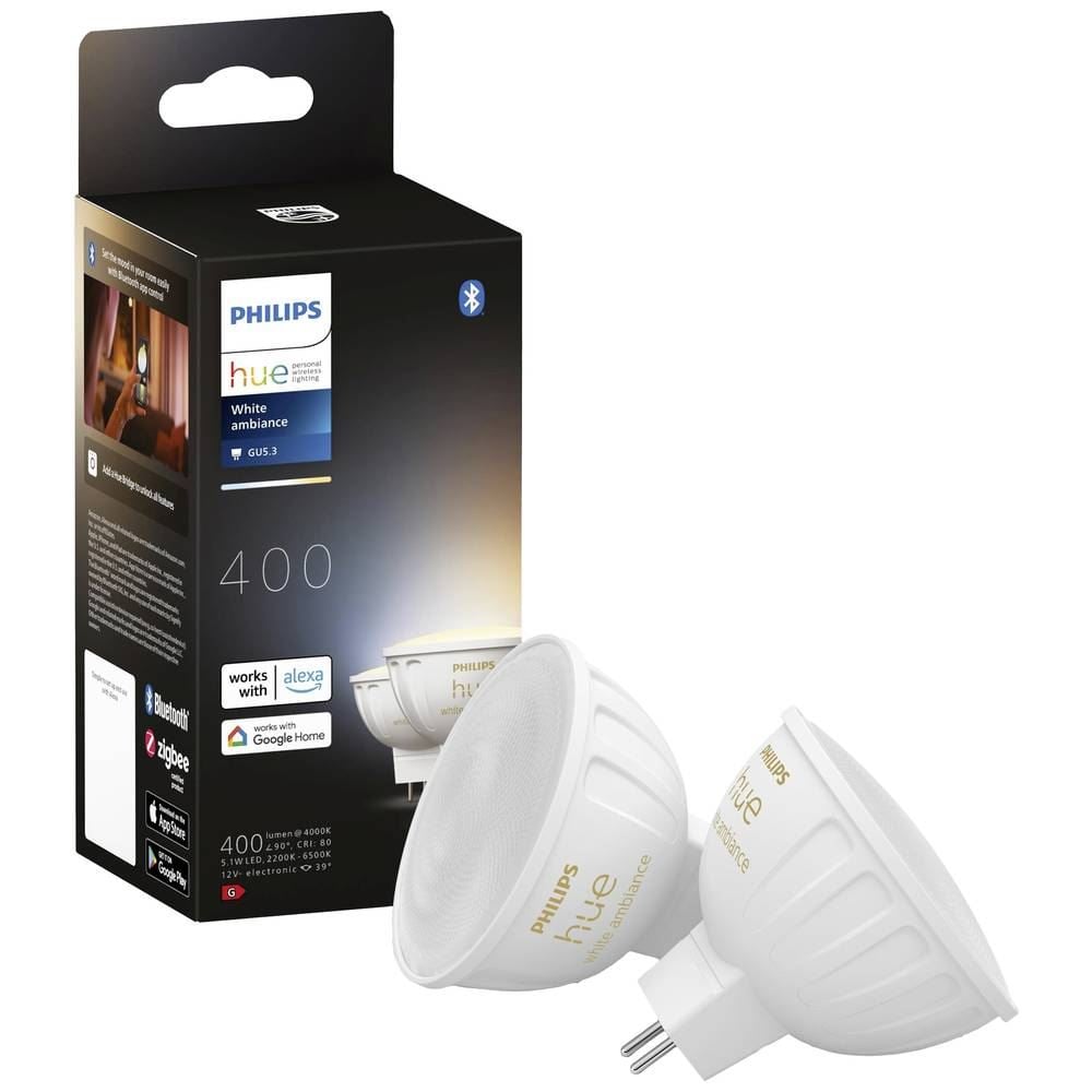 Philips Lighting Hue LED fényforrás White Ambiance GU5,3 Melegfehértől a hidegfehérig 2db (8719514491588)