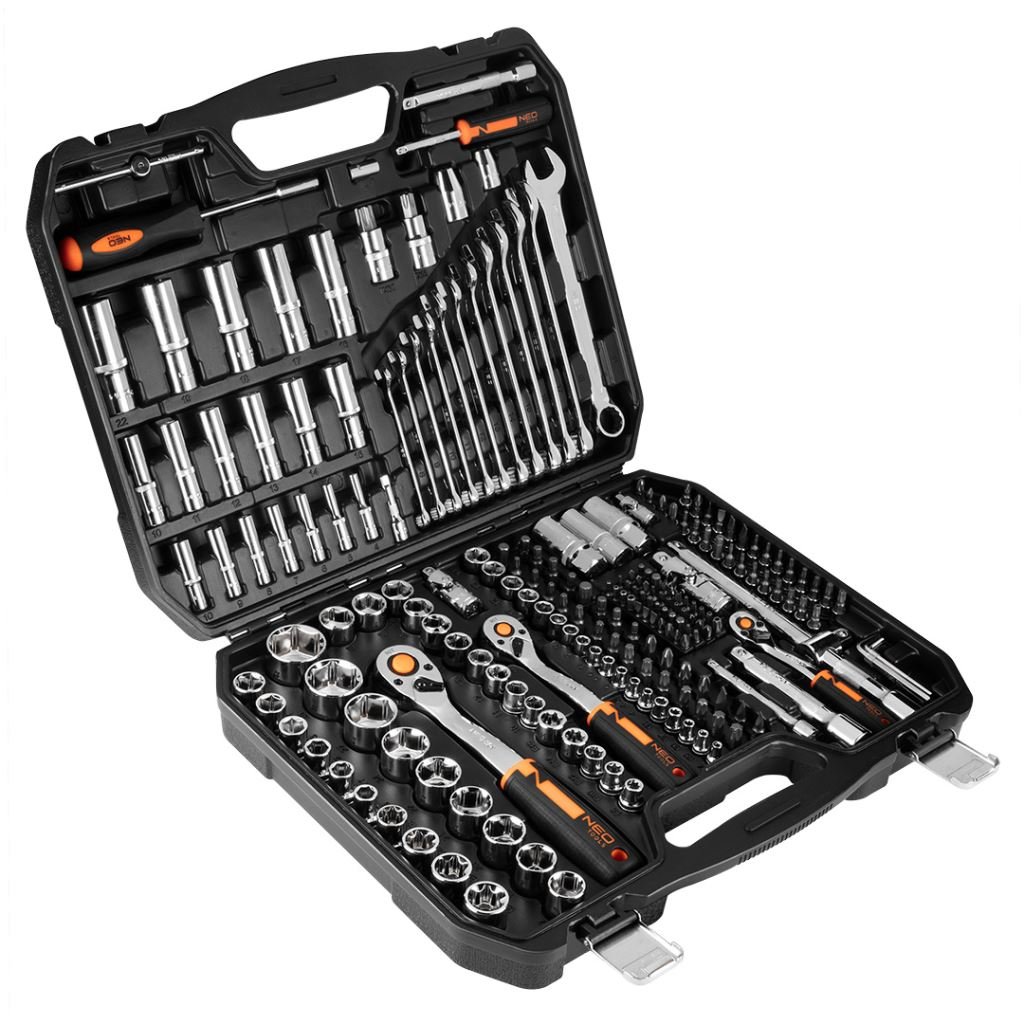 NEO Tools Dugókulcskészlet + szerszámkészlet 1/2", 3/8", 1/4", 219db (10-076) NEO Tools Dugókulcskészlet + szerszámkészlet 1/2", 3/8", 1/4", 219db (10-076)