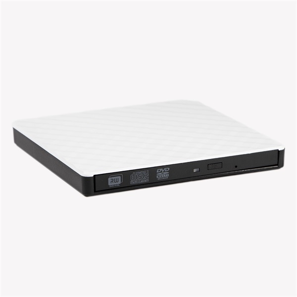 IRIS SQUARE EXTERNAL külső DVD író, USB 3.0, Read/write:CD/VCD/DVD, tálcás, DVD-RW, fehér-fekete