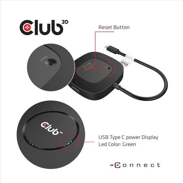 Club 3D   CSV-1550  3.2 USB-C Gen 1 to 3x Displayport  Alternate Mode  4K60Hz  HDR  MST Hub