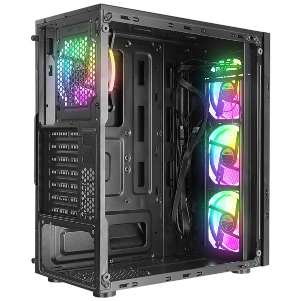 Everest  PLAID V1  fekete  üveg ATX Számítógépház 