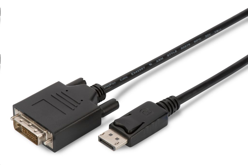 Assmann Display Port -> DVI-D átalakító kábel fekete 3m (AK-340301-030-S)