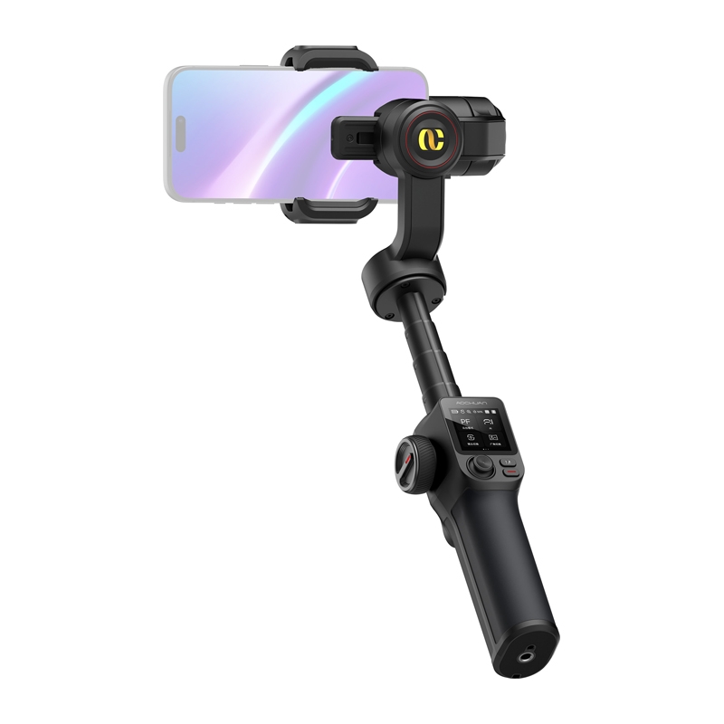 AOCHUAN S3 stabilizátor kiegészítő kijelzővel (fekete)