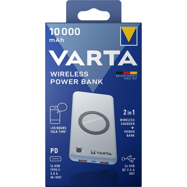 Varta Wireless 57913101111 hordozható 10000mAh powerbank