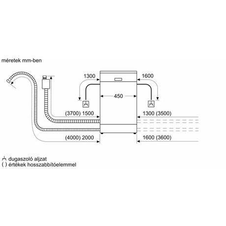 Bosch SPI2HKS42E Beépíthető 10 terítékes mosogatógép - E energiaosztály