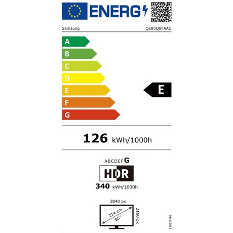 Samsung 85" QE85Q8FAAUXXH 4K UHD Smart QLED TV