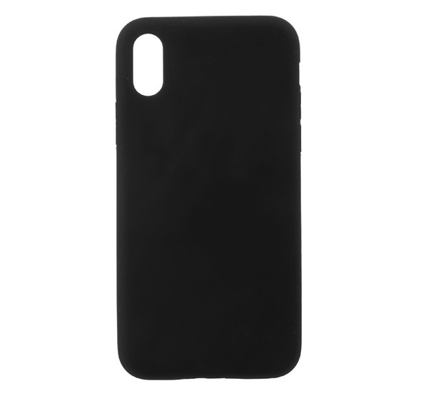 Szilikon telefonvédő (matt) FEKETE [Apple iPhone XS 5.8]