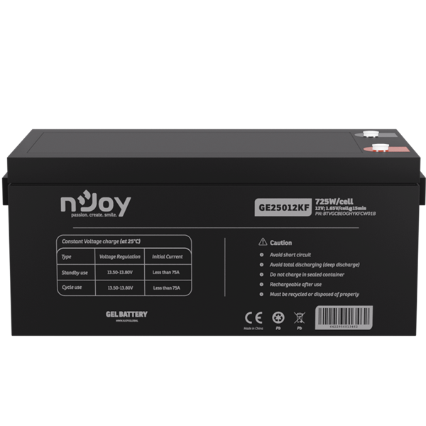 NJOY GE25012KF  12V/250Ah, T11 zárt  gondozás mentes GEL akkumulátor   