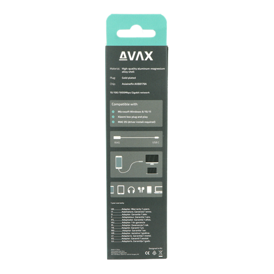  AVAX AD900 Type C 3.2 - Gigabit Ethernet adapter