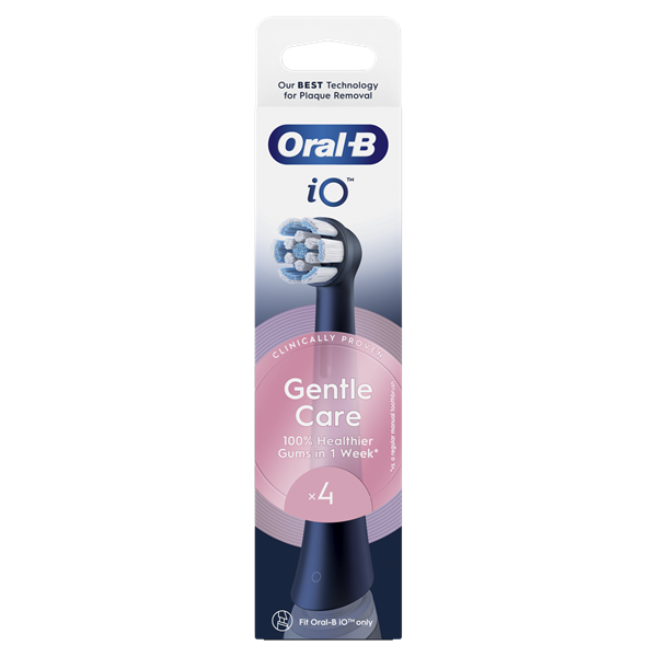 Oral-B iO Gentle Care 4 db-os RB fogkefefej szett  Fekete