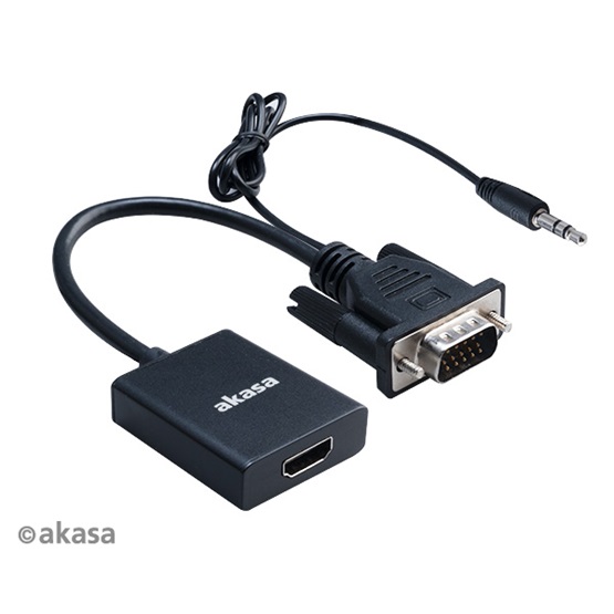  Akasa AK-CBHD23-20BK VGA > HDMI > audio kábel 