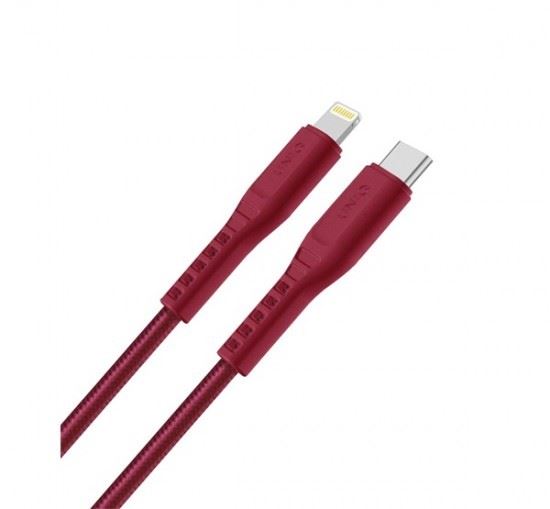 Uniq Flex USB-C - Lightning MFi adatkábel, 1,2m, piros (55772)