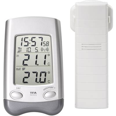 Vezeték nélküli digitális külső-belső hőmérő, TFA Wave 30.3016.54 Vezeték nélküli digitális külső-belső hőmérő, TFA Wave 30.3016.54