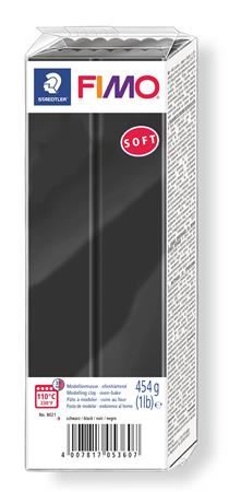FIMO "Soft" égethető gyurma 454g fekete  (8021-9 / FM80219)