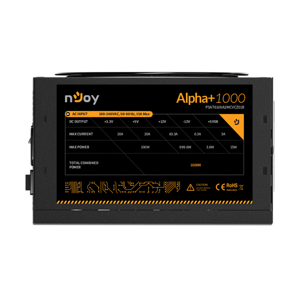 NJOY 1000W Alpha+ 1000 80 Plus Gold Moduláris Tápegység NJOY 1000W Alpha+ 1000 80 Plus Gold Moduláris Tápegység