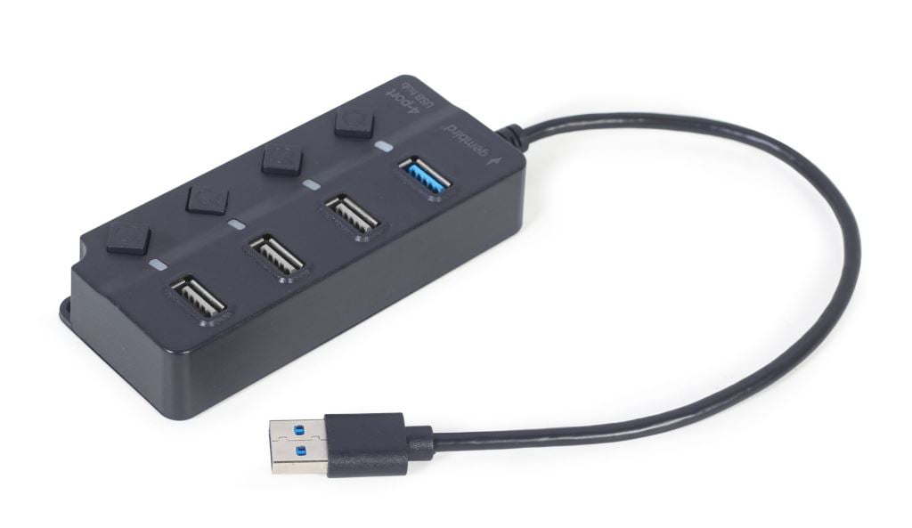 Gembird USB-A HUB 4 portos fekete (UHB-U3P1U2P3P-01) Gembird USB-A HUB 4 portos fekete (UHB-U3P1U2P3P-01)