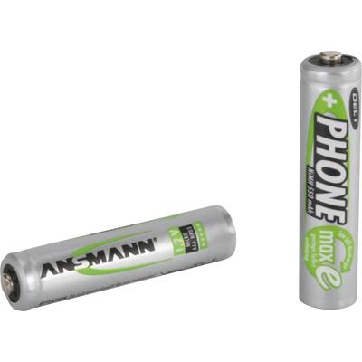 Mikroceruza akku AAA NiMH, 1,2V 550 mAh, 2 db, Ansmann Dect maxE HR3, HR03, UO100557, DC2400, DC2400B4N, LR03 Mikroceruza akku AAA NiMH, 1,2V 550 mAh, 2 db, Ansmann Dect maxE HR3, HR03, UO100557, DC2400, DC2400B4N, LR03