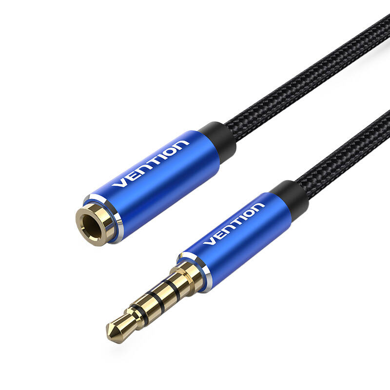 TRRS 3.5mm Male to 3.5mm Female Audio Extender 3m Vention BHCLI Blue