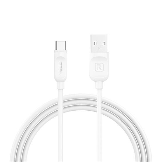 RECCI RCT-P200W 2m TypeC-USB kábel fehér RECCI RCT-P200W 2m TypeC-USB kábel fehér