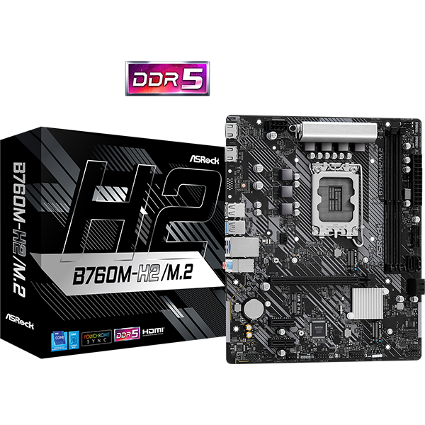 ASROCK S1700 B760M-H2/M.2 INTEL B760 mATX Alaplap ASROCK S1700 B760M-H2/M.2 INTEL B760 mATX Alaplap