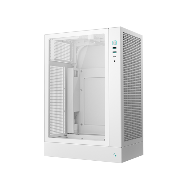 DeepCool Számítógépház - CH170 PLUS WH (Micro-ATX/Mini-ITX, 2xUSB3.0, Type-C, fehér)