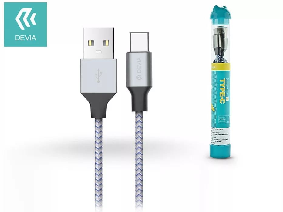Devia USB- USB Type-C töltő- és adatkábel 1 m ezüst kék (ST304330) Devia USB- USB Type-C töltő- és adatkábel 1 m ezüst kék (ST304330)