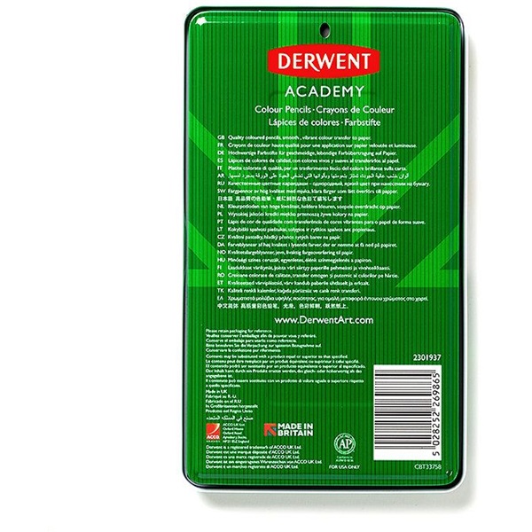 Derwent "Academy" színes ceruza készlet 12 különböző szín (2301937)