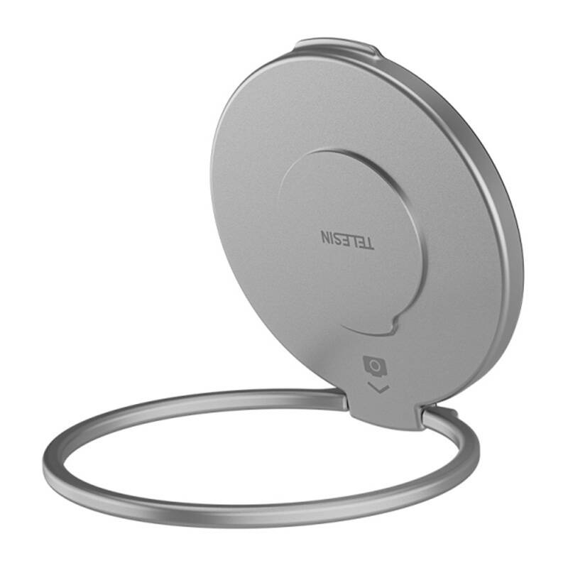 TELESIN Mágneses telefon gyűrű-állvány szürke