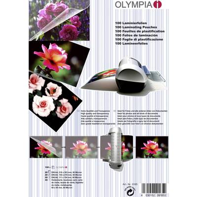 Olympia Lamináló fólia DIN A4, DIN A5, DIN A6, 95 x 60 mm 80 mikron 1 készlet