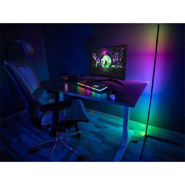 Tracer TRAOSW47253 Ambience Smart Corner 5 W 12 háttérvilágítási mód RGB világítás fekete gamer saroklámpa