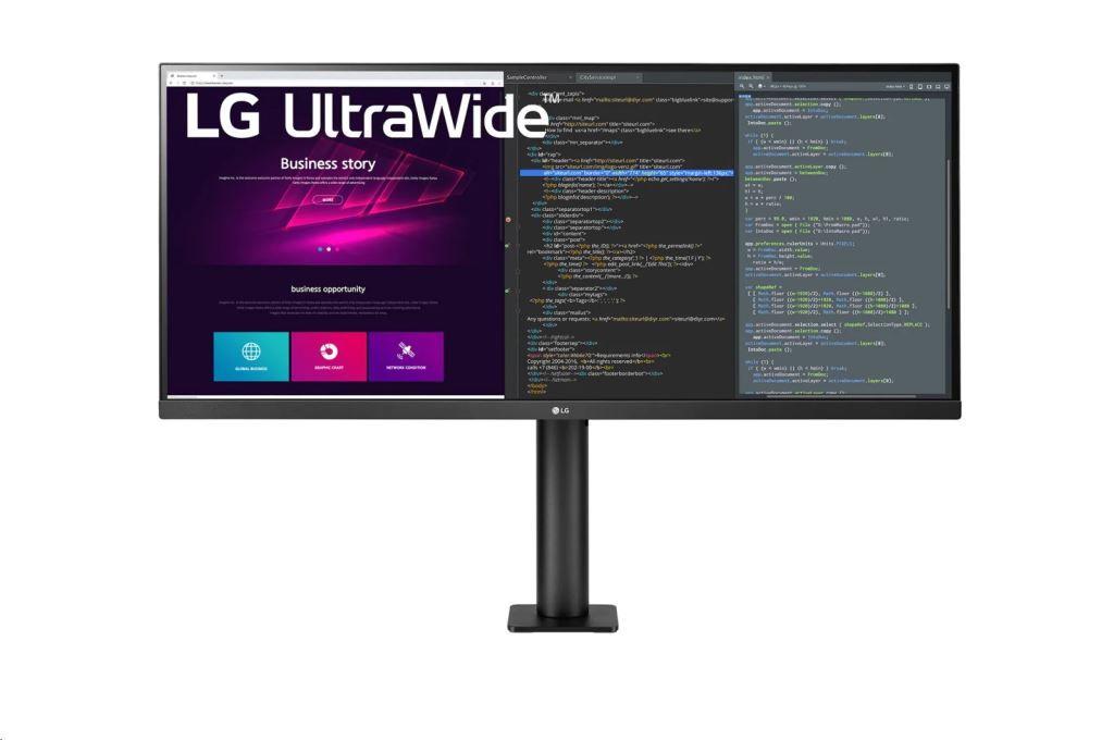 34" LG 34WN780-B LCD monitor fekete