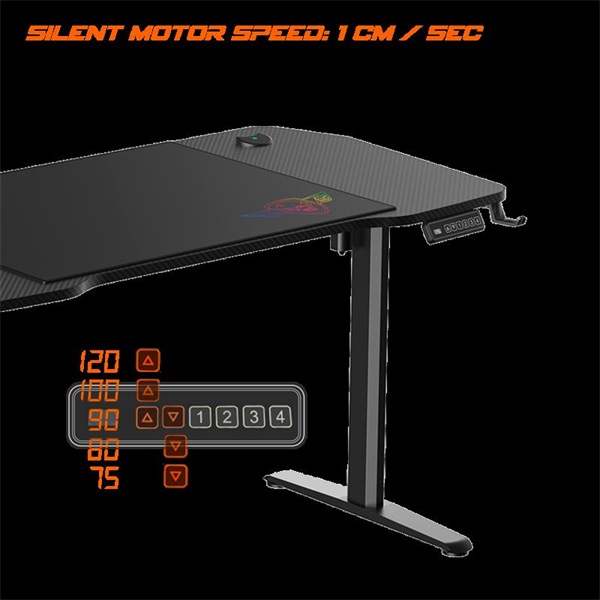 Spirit Of Gamer Headquarter 900 Gaming Desk Fekete
