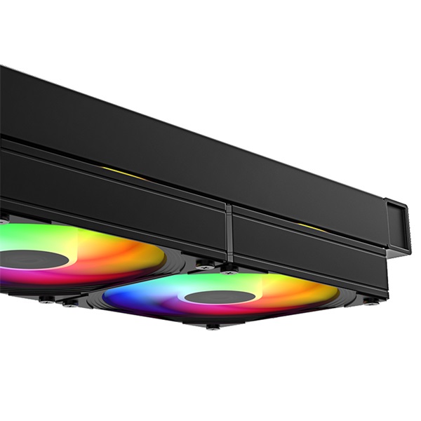 ID-Cooling   FX240 INF 27.2dB; max. 98,54 m3/h  2x12cm  A-RGB  CPU Water Cooler Fekete 