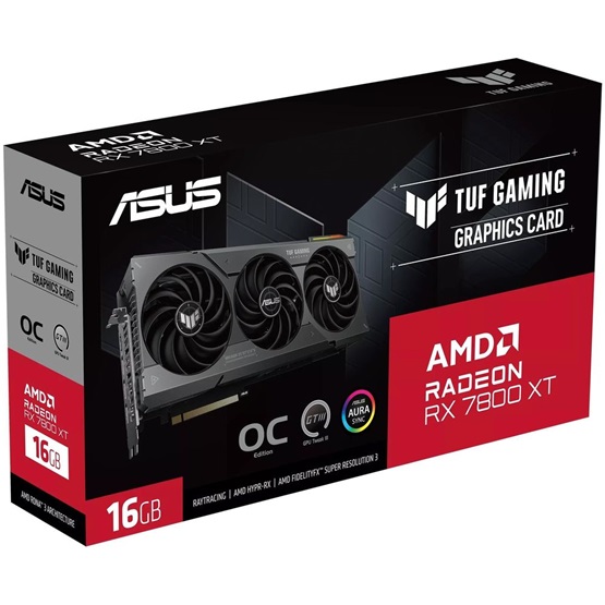 ASUS AMD RX 7800 XT 16GB D6 TUF-RX7800XT-O16G GAMING Videókártya