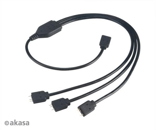 Akasa Addressable RGB LED elosztó- és hosszabbító kábel 50cm (AK-CBLD07-50BK) Akasa Addressable RGB LED elosztó- és hosszabbító kábel 50cm (AK-CBLD07-50BK)