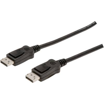 DisplayPort csatlakozókábel [1x DisplayPort dugó - 1x DisplayPort dugó] 3 m, fekete, Digitus