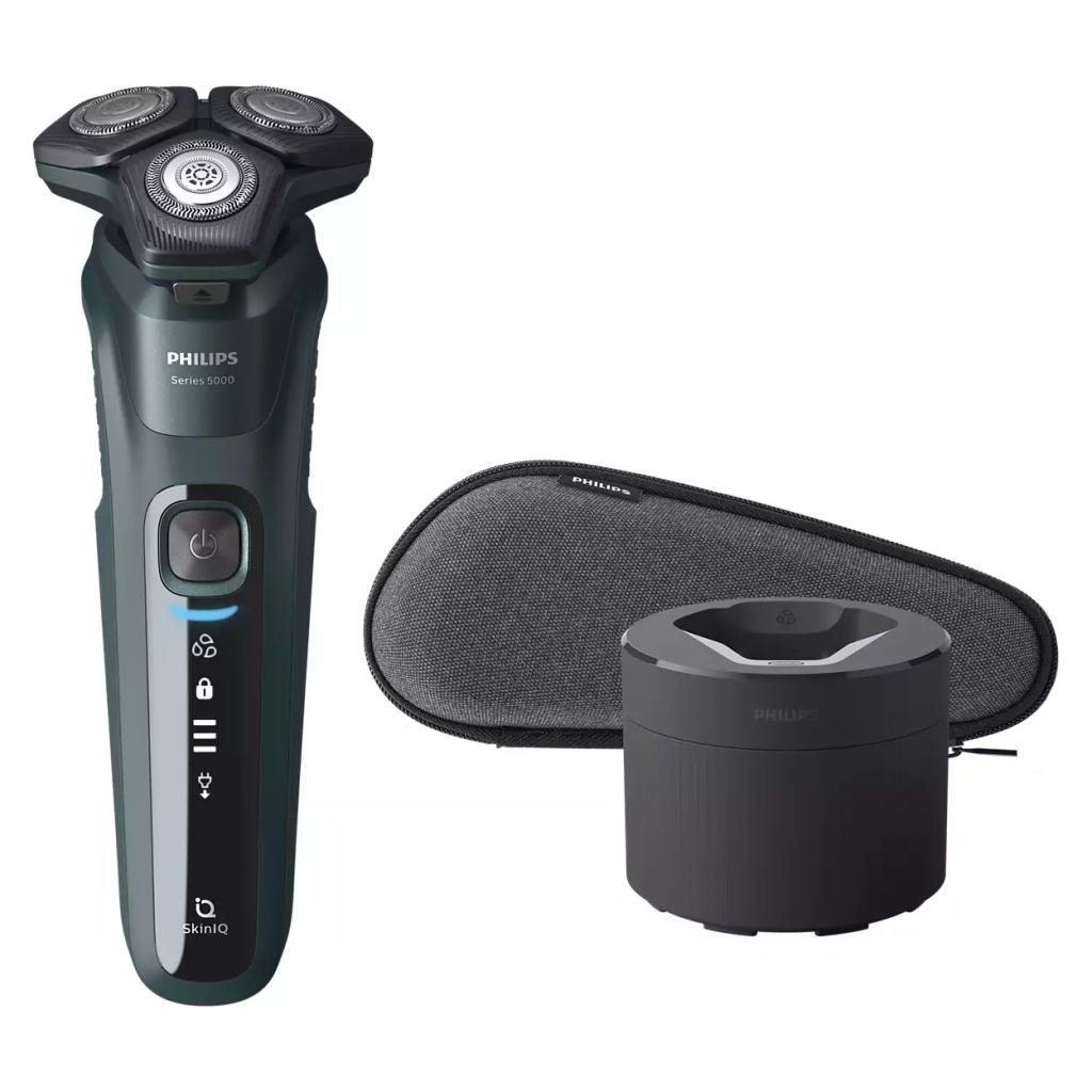 Philips S5584/50 Shaver series 5000 nedves és száraz elektromos borotva sötétzöld