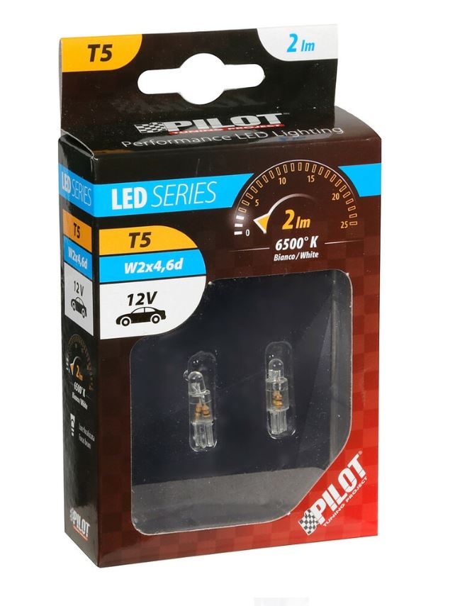 Lampa 12V T5 LED dióda, fehér színű (0158414)
