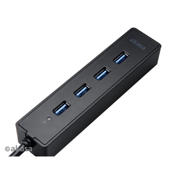   Akasa AK-HB-08BK Connect 4XS - 4 portos USB-elosztó  
