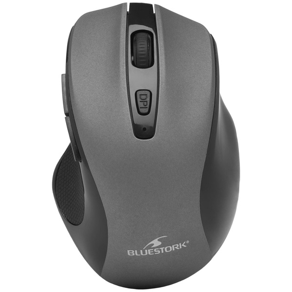 Bluestork  M-WL-OFF75-GREY  Rechargeable  1600 DPI 6 gomb  optikai Vezeték nélküli Egér  Szürke 