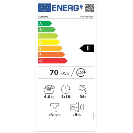 Gorenje WNHVB60SES MOSÓGÉP ELÖLTÖLTŐS