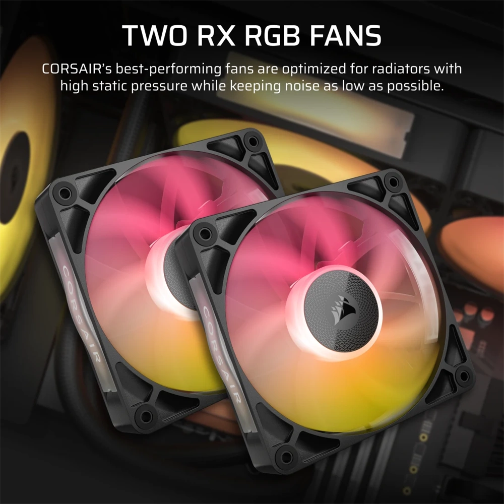 Corsair iCUE LINK TITAN 240 RX LCD Liquid CPU Cooler Fekete